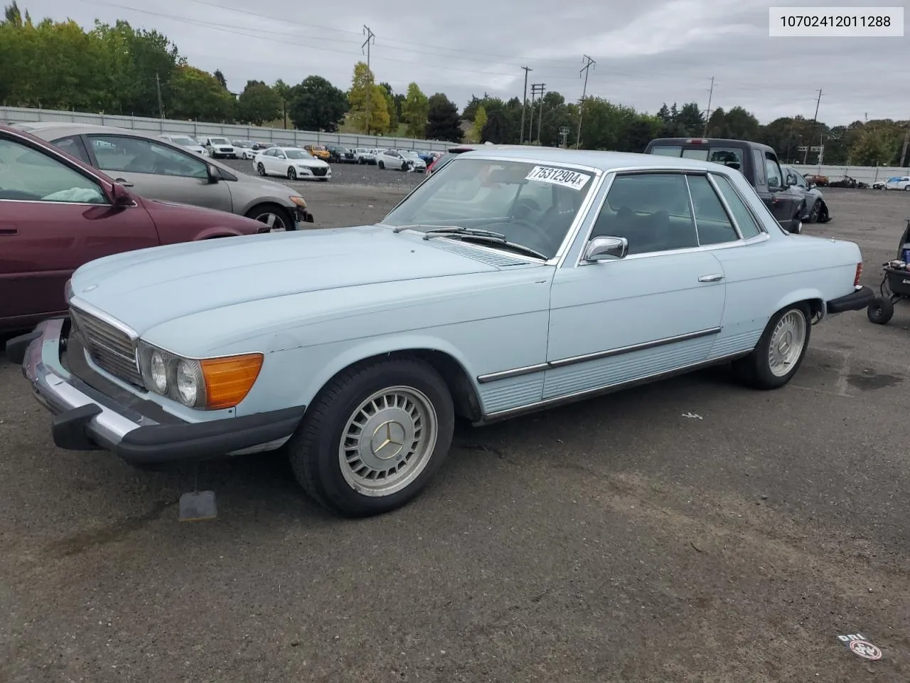 1976 Mercedes-Benz 450 Slc VIN: 10702412011288 Lot: 75312904