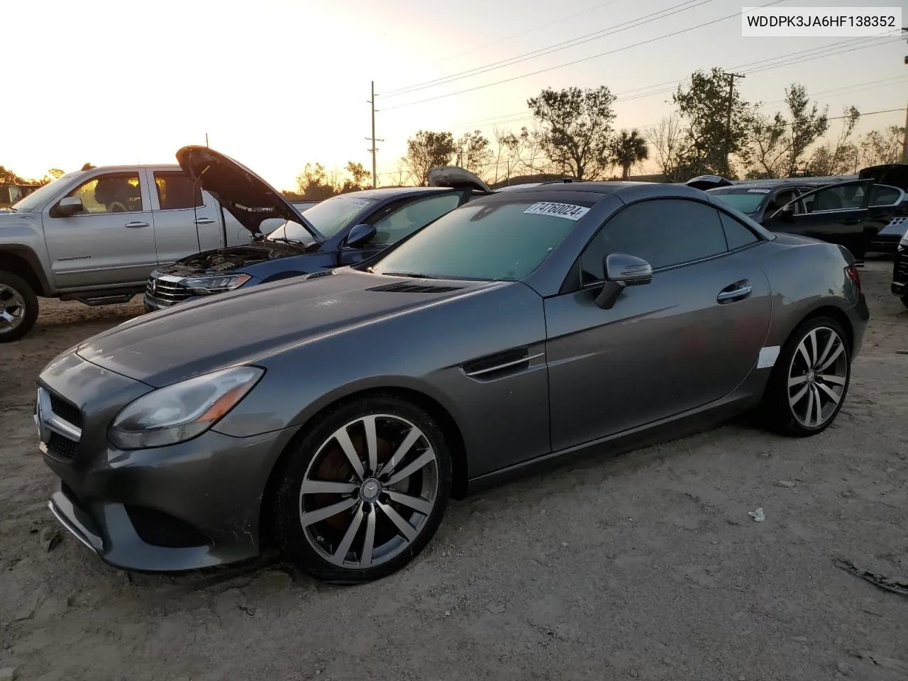 2017 Mercedes-Benz Slc 300 VIN: WDDPK3JA6HF138352 Lot: 74760024