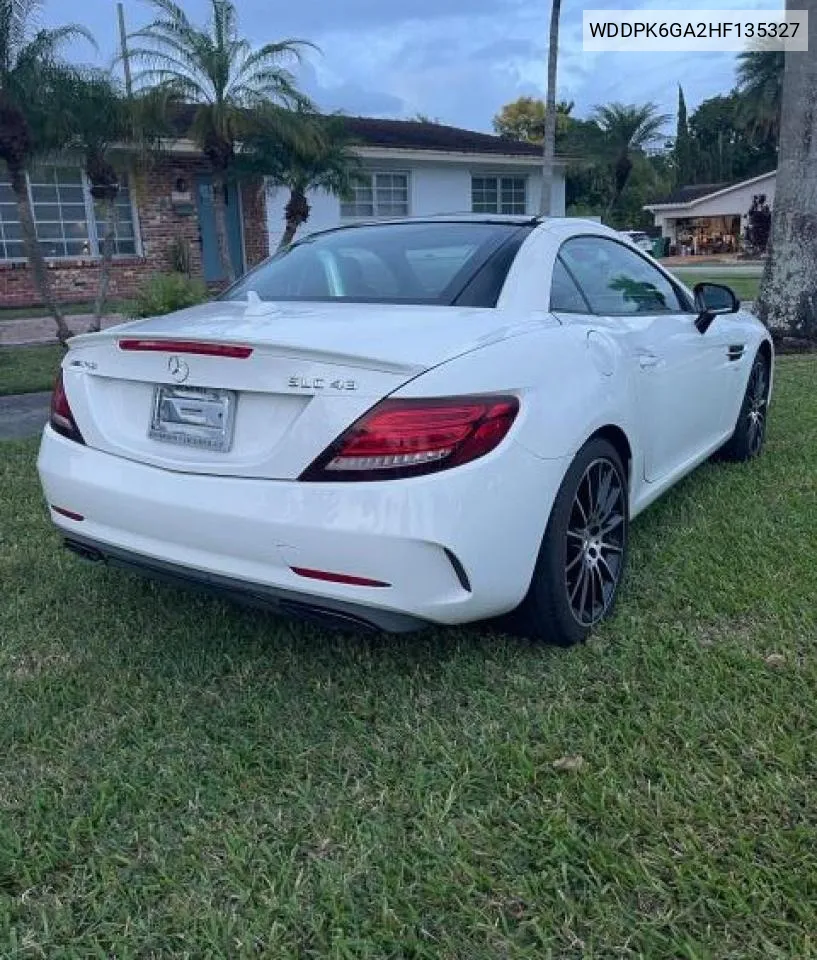 2017 Mercedes-Benz Slc 43 Amg VIN: WDDPK6GA2HF135327 Lot: 80170234