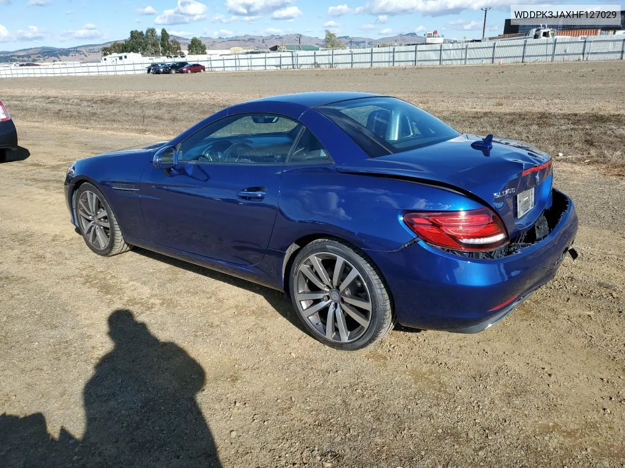 2017 Mercedes-Benz Slc 300 VIN: WDDPK3JAXHF127029 Lot: 81070644