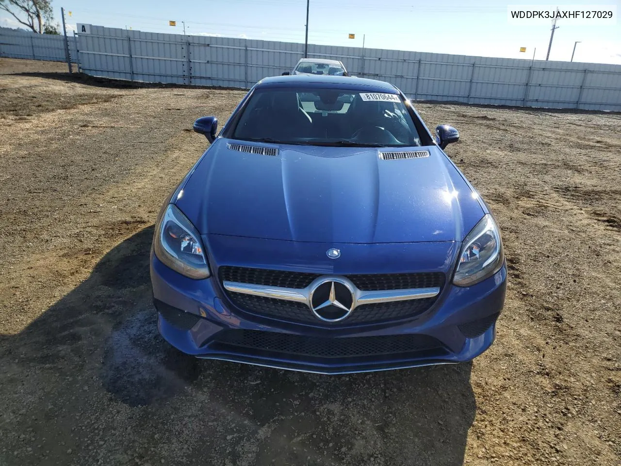 2017 Mercedes-Benz Slc 300 VIN: WDDPK3JAXHF127029 Lot: 81070644