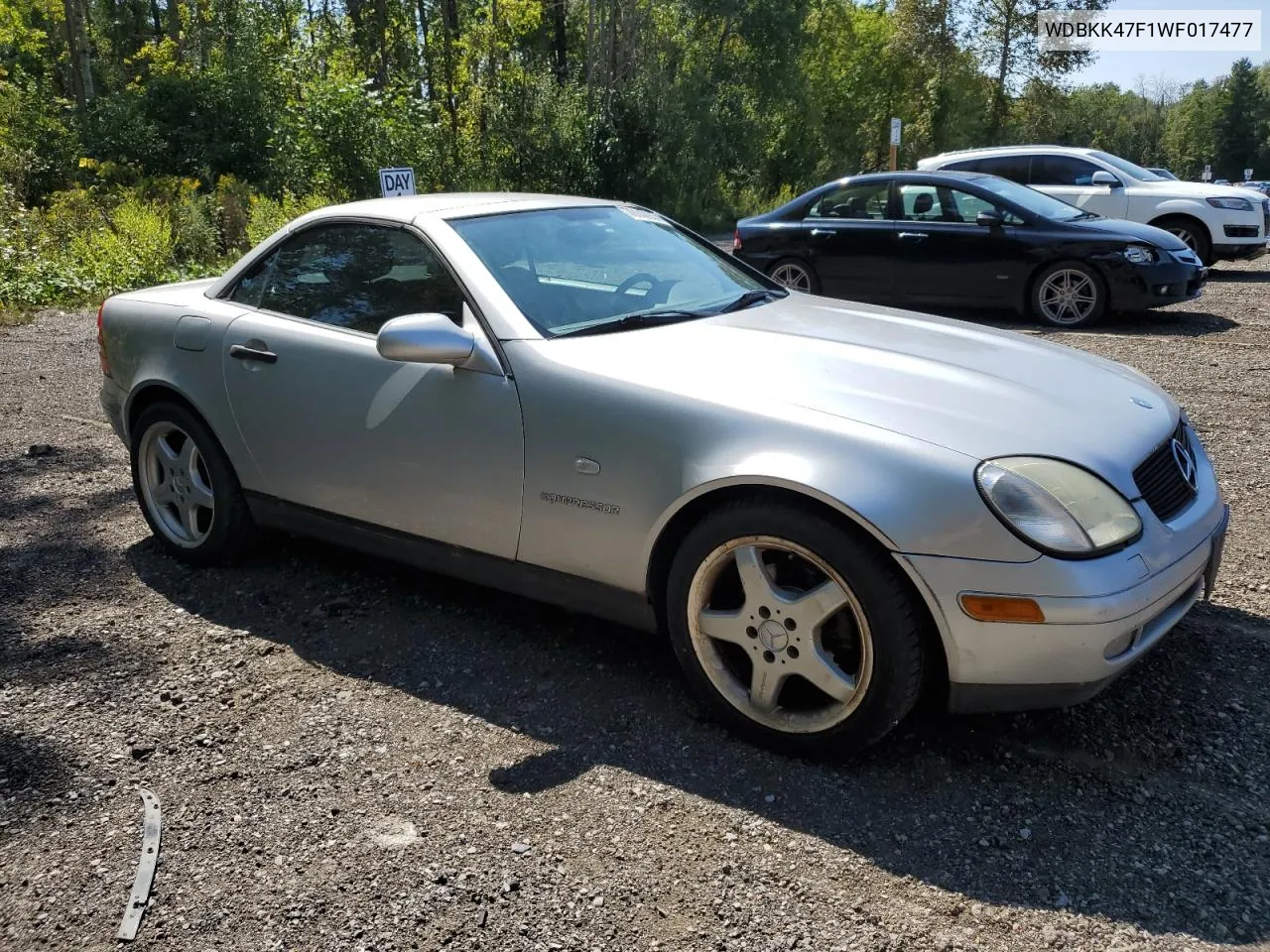 1998 Mercedes-Benz Slk 230 Kompressor VIN: WDBKK47F1WF017477 Lot: 70142844