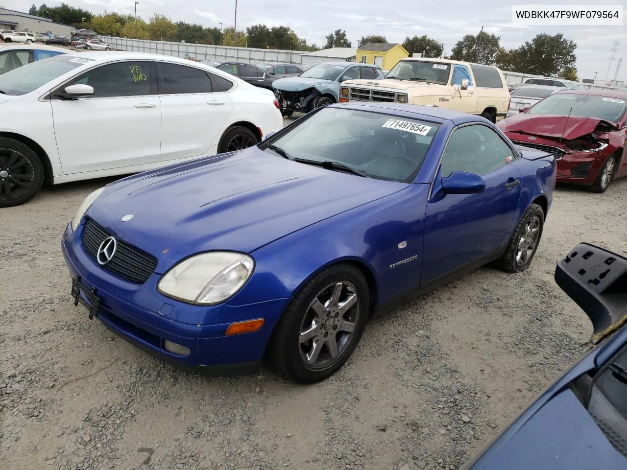 1998 Mercedes-Benz Slk 230 Kompressor VIN: WDBKK47F9WF079564 Lot: 71497654