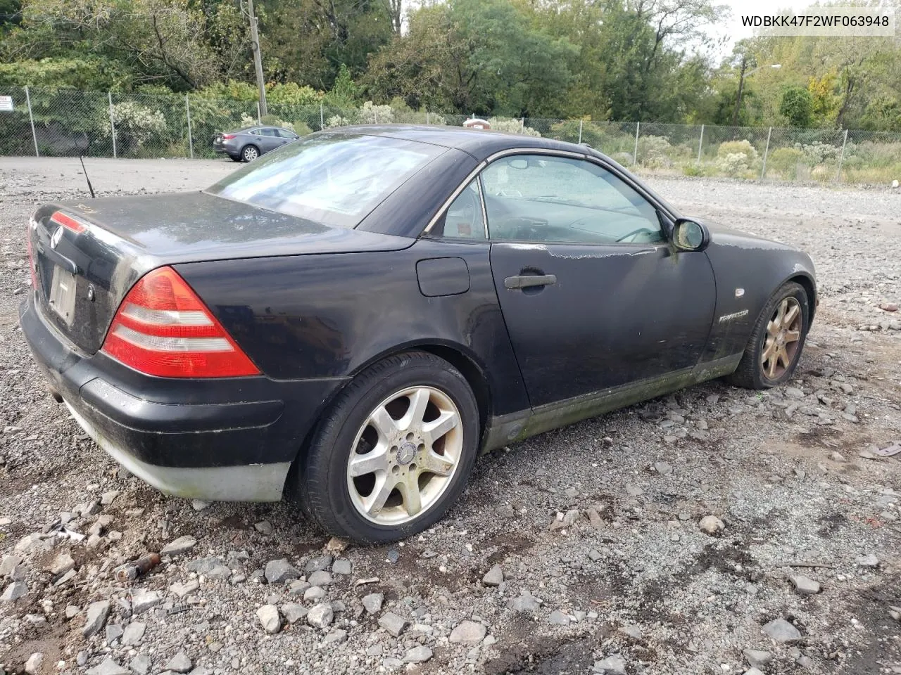 1998 Mercedes-Benz Slk 230 Kompressor VIN: WDBKK47F2WF063948 Lot: 73257714