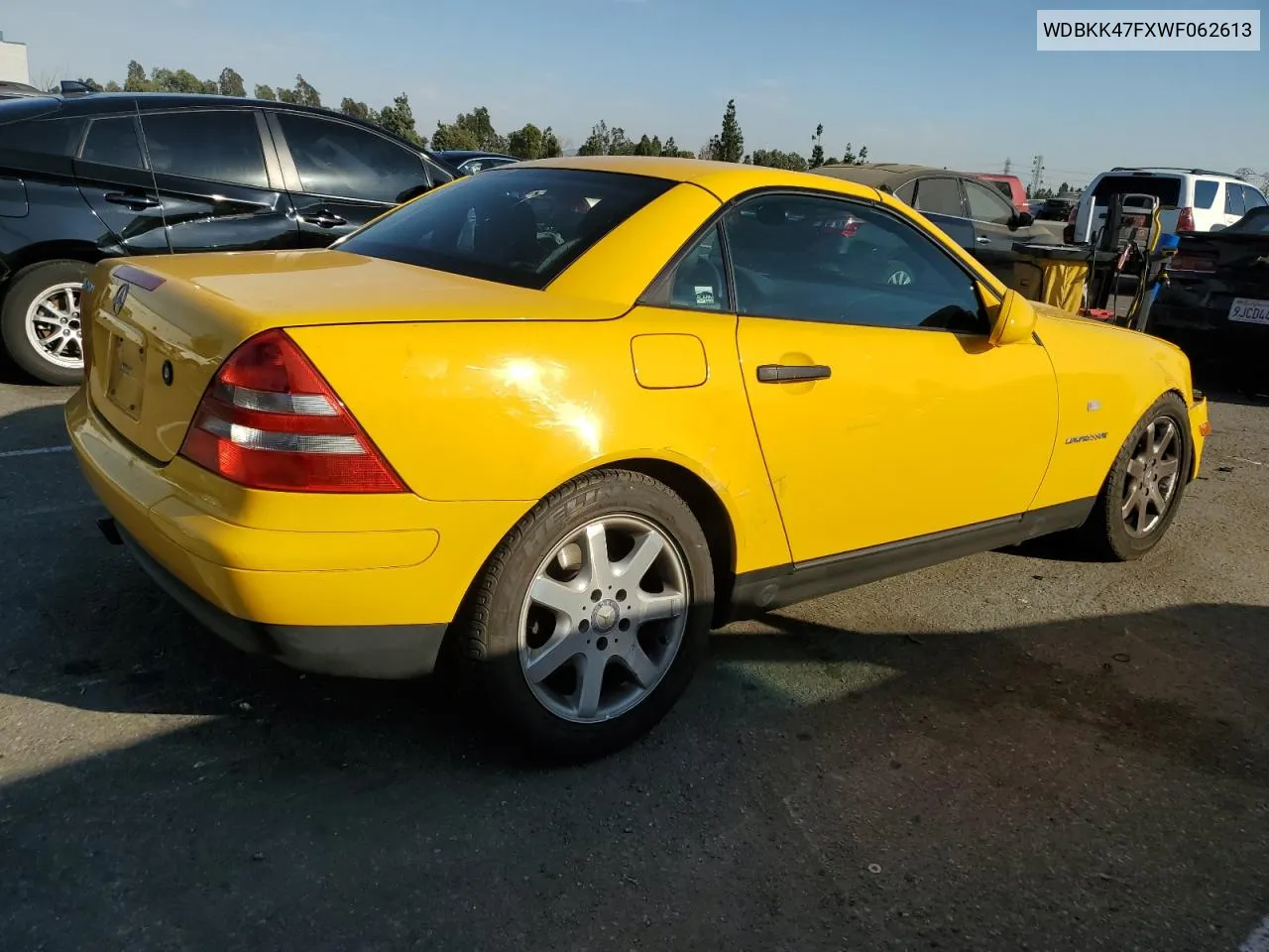 1998 Mercedes-Benz Slk 230 Kompressor VIN: WDBKK47FXWF062613 Lot: 74055084