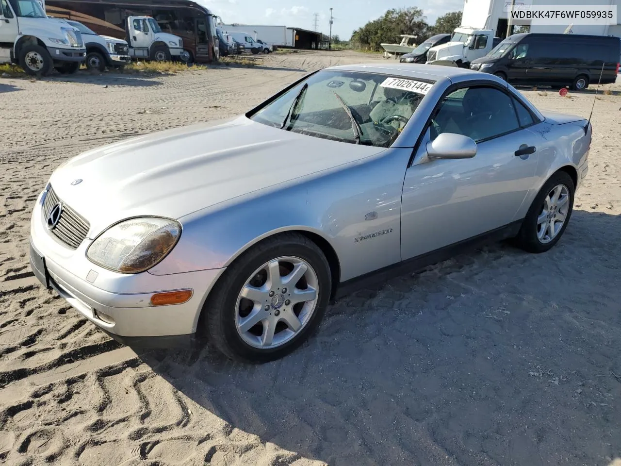 1998 Mercedes-Benz Slk 230 Kompressor VIN: WDBKK47F6WF059935 Lot: 77026144