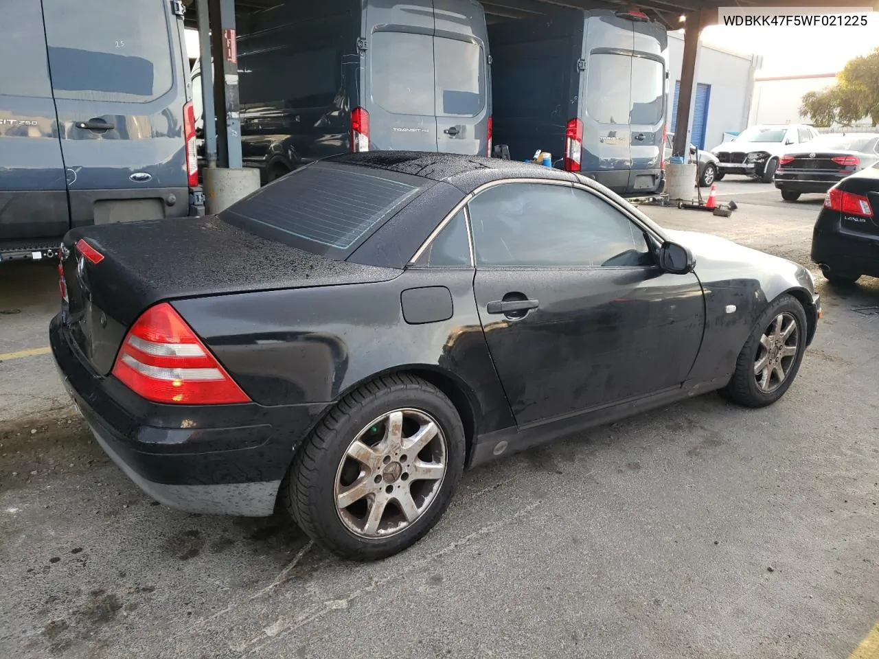 1998 Mercedes-Benz Slk 230 Kompressor VIN: WDBKK47F5WF021225 Lot: 78229924