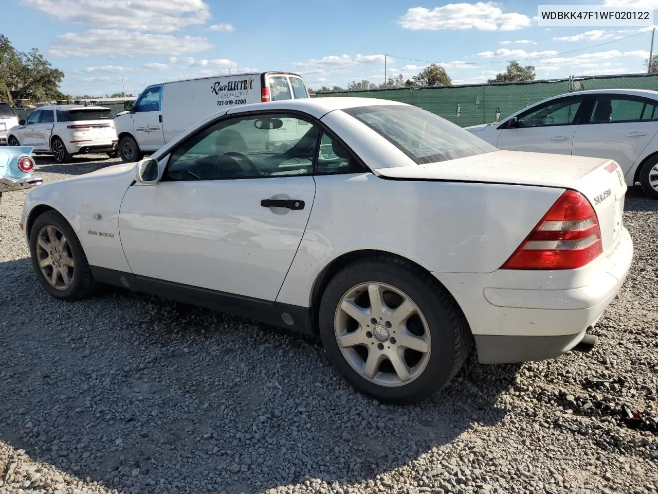 1998 Mercedes-Benz Slk 230 Kompressor VIN: WDBKK47F1WF020122 Lot: 80177834