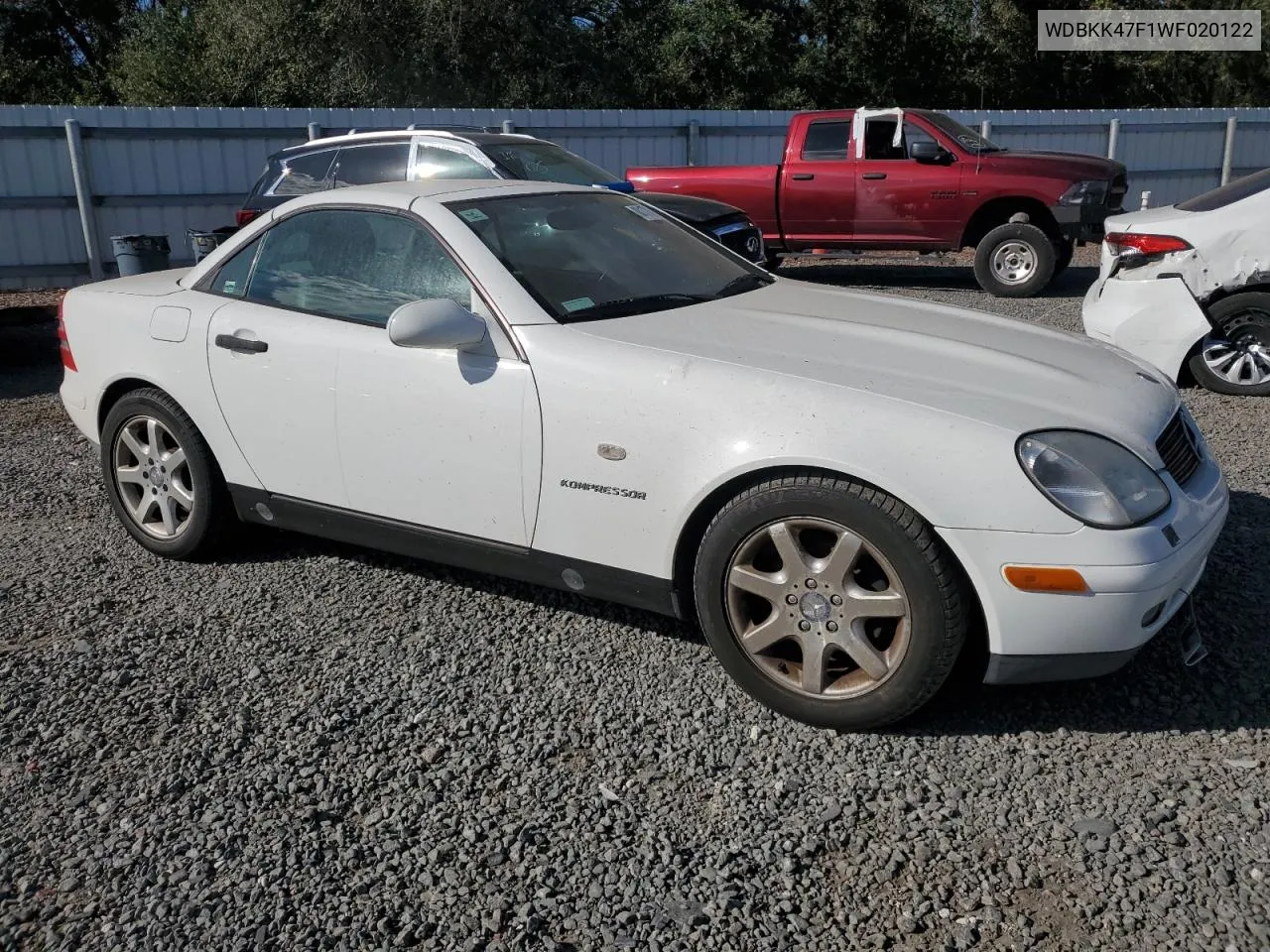 1998 Mercedes-Benz Slk 230 Kompressor VIN: WDBKK47F1WF020122 Lot: 80177834