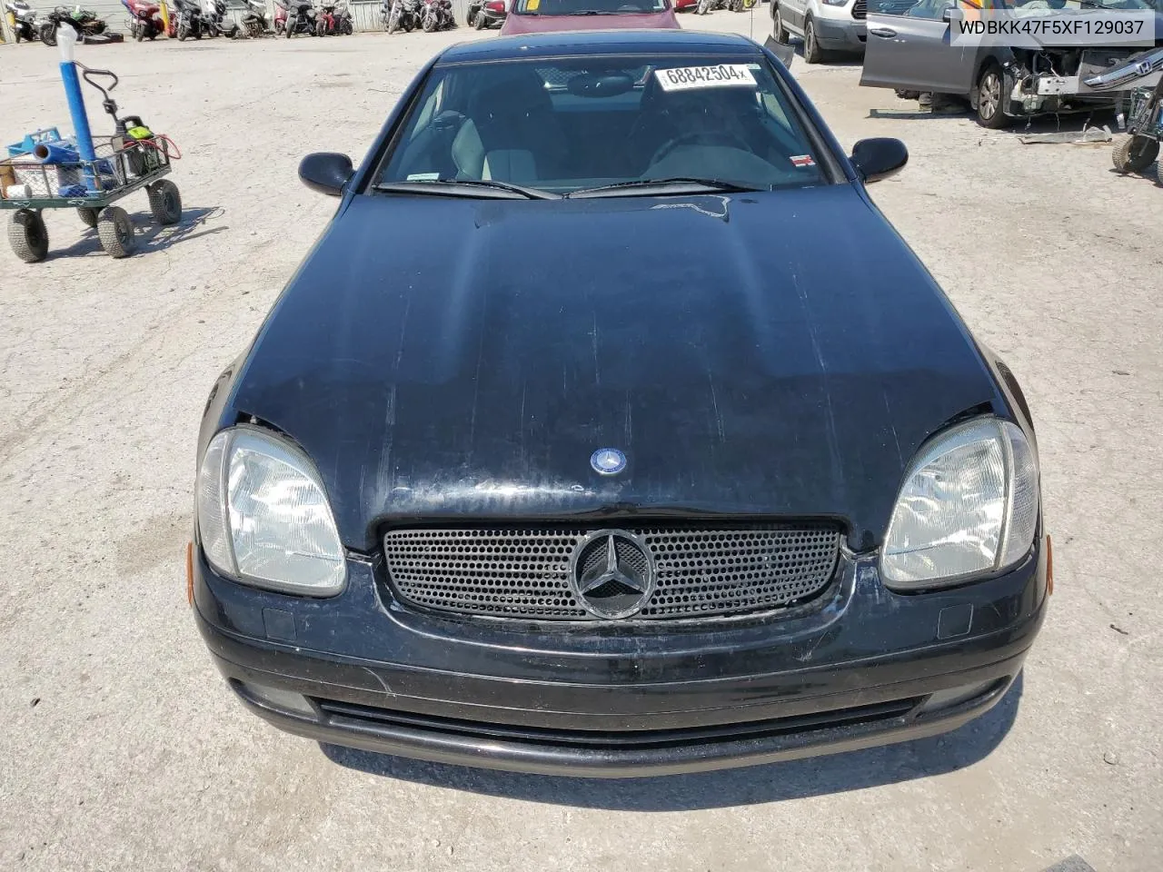 1999 Mercedes-Benz Slk 230 Kompressor VIN: WDBKK47F5XF129037 Lot: 68842504