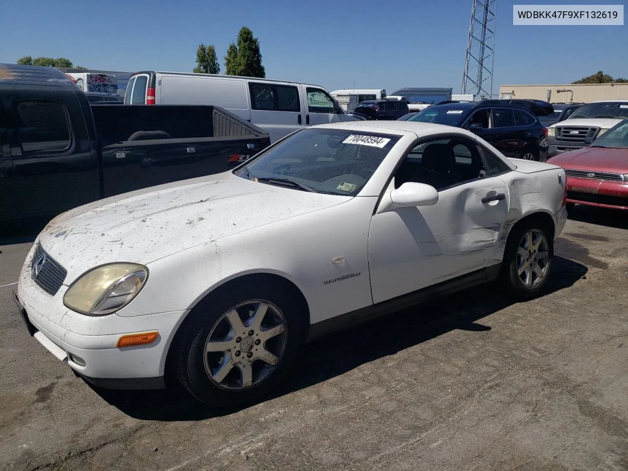 1999 Mercedes-Benz Slk 230 Kompressor VIN: WDBKK47F9XF132619 Lot: 70048594