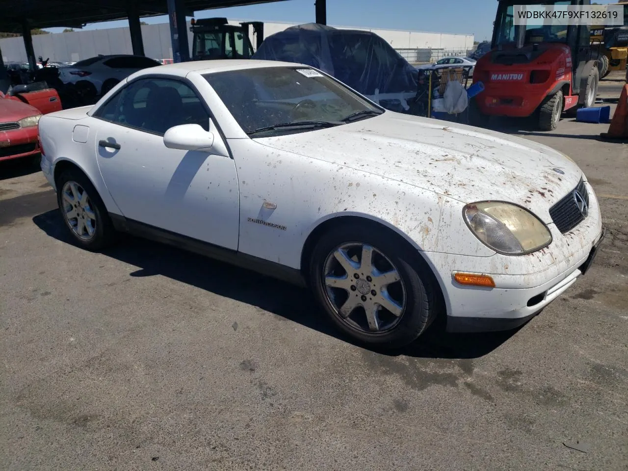 1999 Mercedes-Benz Slk 230 Kompressor VIN: WDBKK47F9XF132619 Lot: 70048594