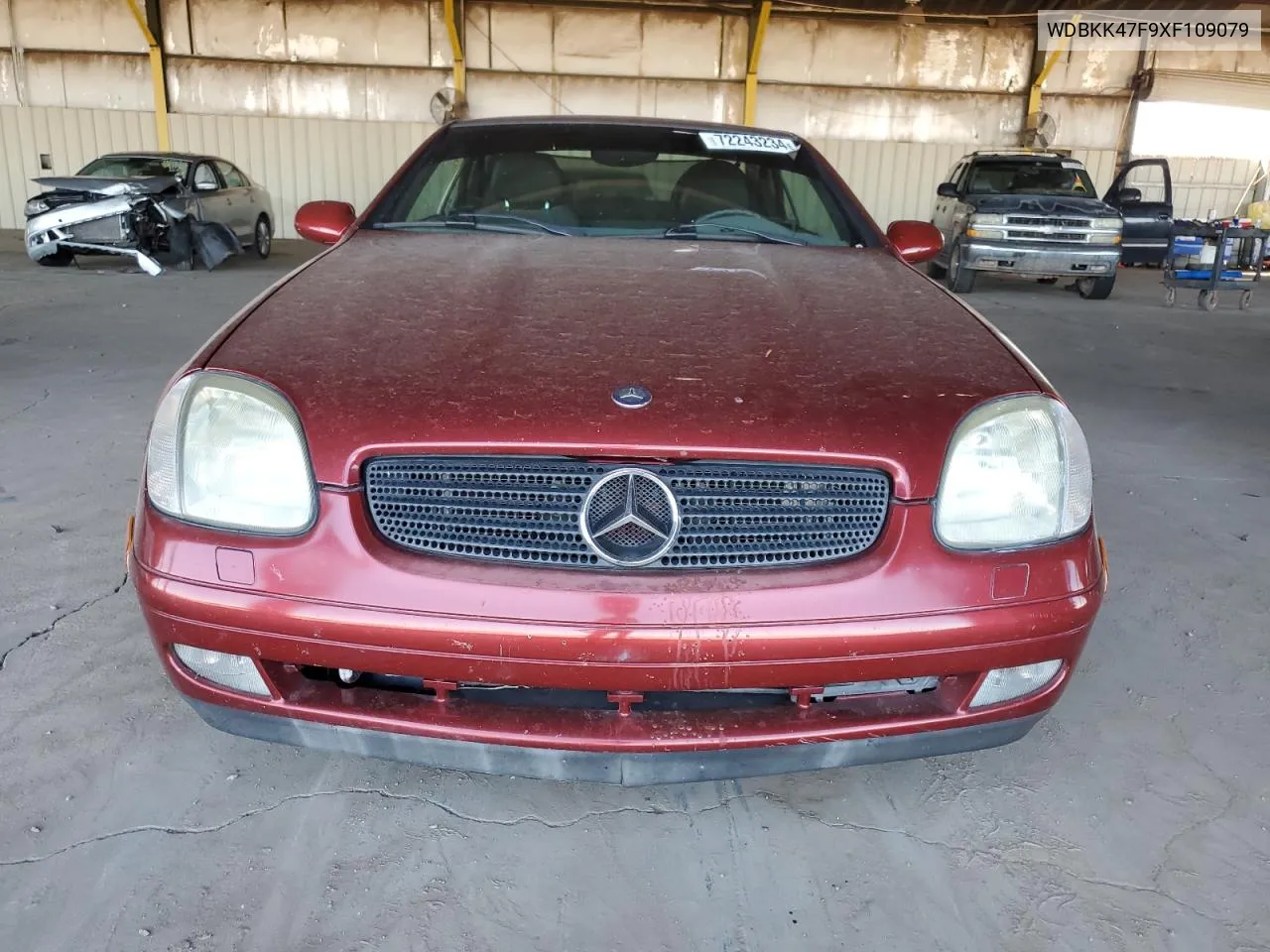 1999 Mercedes-Benz Slk 230 Kompressor VIN: WDBKK47F9XF109079 Lot: 72243234