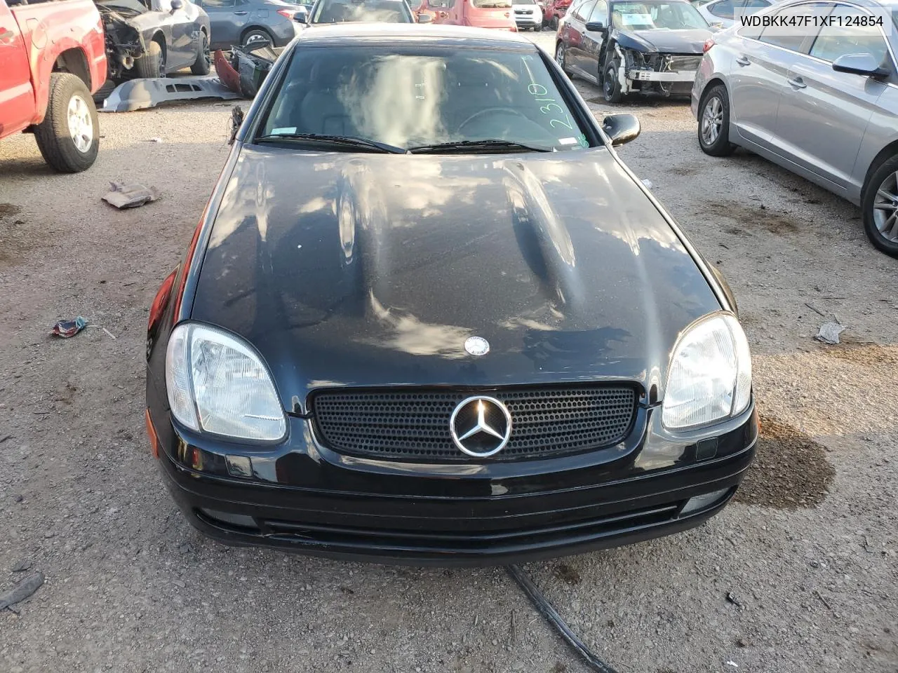 1999 Mercedes-Benz Slk 230 Kompressor VIN: WDBKK47F1XF124854 Lot: 73160604