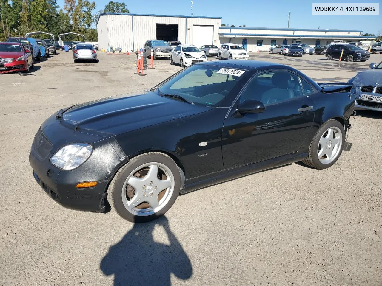 1999 Mercedes-Benz Slk 230 Kompressor VIN: WDBKK47F4XF129689 Lot: 75311624