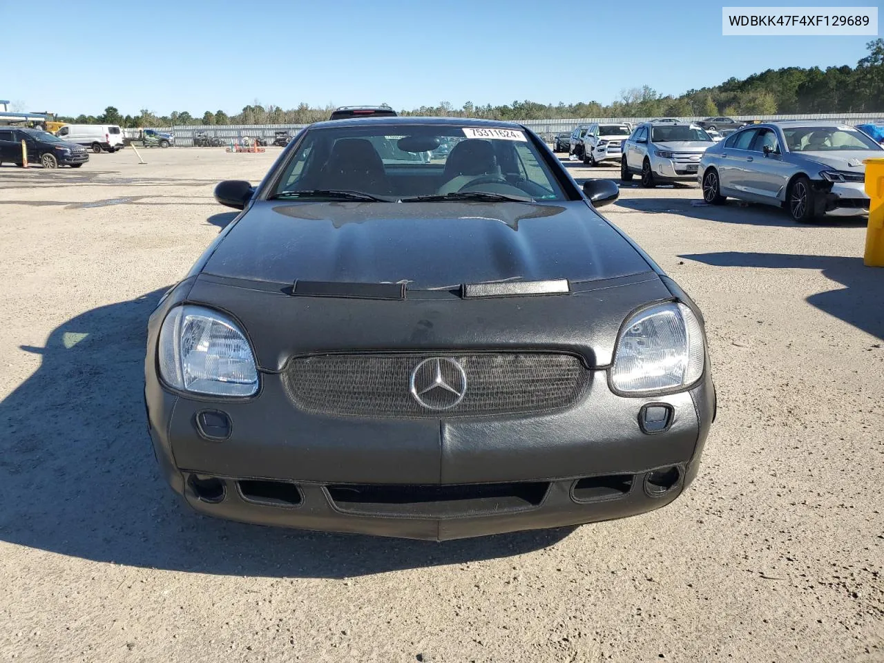 1999 Mercedes-Benz Slk 230 Kompressor VIN: WDBKK47F4XF129689 Lot: 75311624