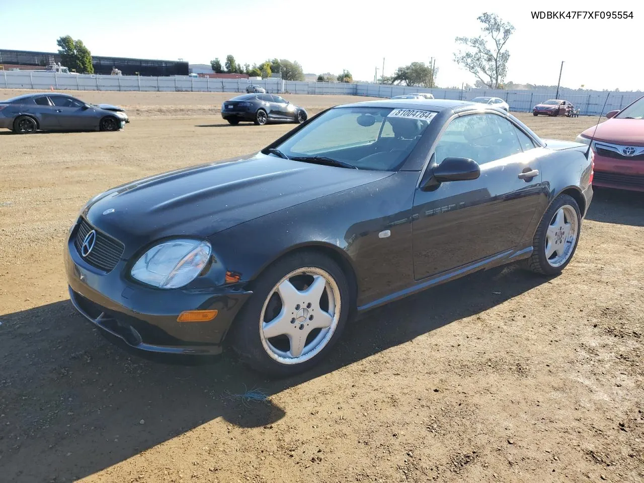 1999 Mercedes-Benz Slk 230 Kompressor VIN: WDBKK47F7XF095554 Lot: 81004784