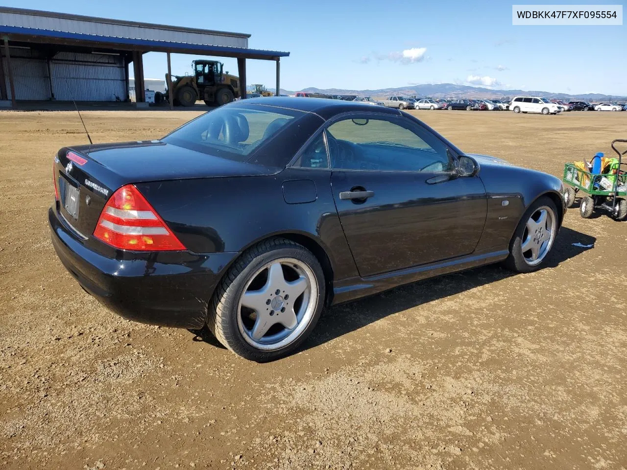 1999 Mercedes-Benz Slk 230 Kompressor VIN: WDBKK47F7XF095554 Lot: 81004784