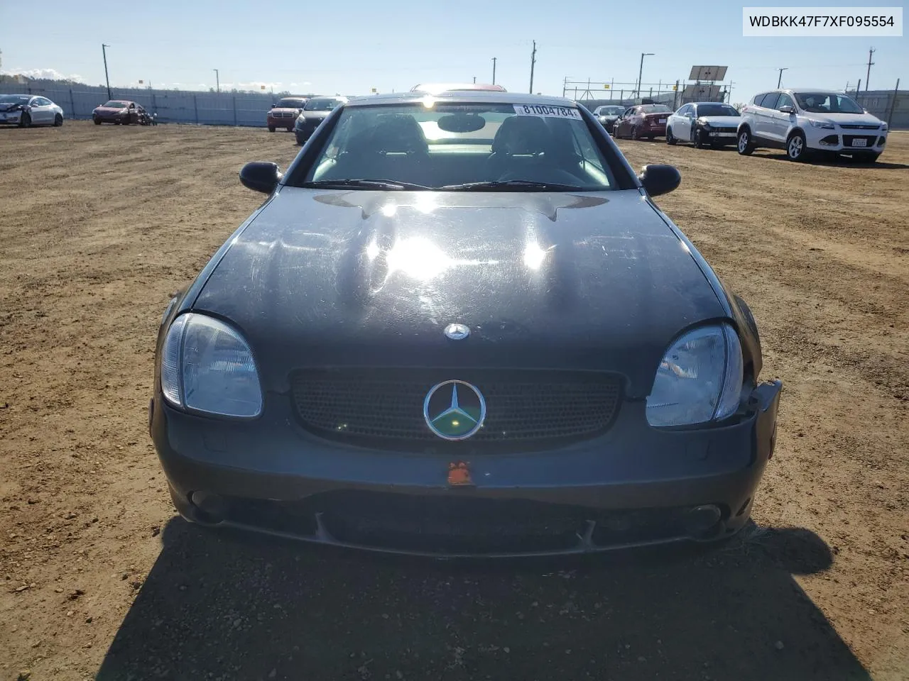 1999 Mercedes-Benz Slk 230 Kompressor VIN: WDBKK47F7XF095554 Lot: 81004784