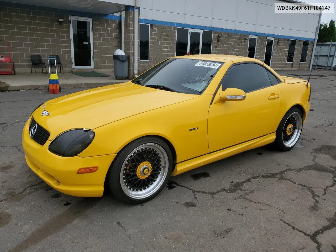 2001 Mercedes-Benz Slk 230 Kompressor VIN: WDBKK49F61F184147 Lot: 64860084