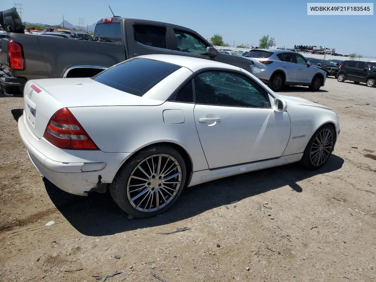 2001 Mercedes-Benz Slk 230 Kompressor VIN: WDBKK49F21F183545 Lot: 67540684