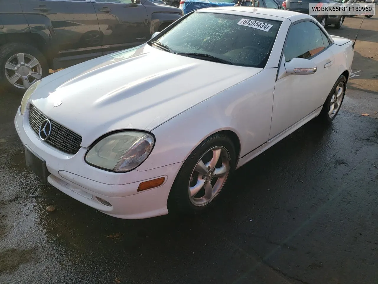 2001 Mercedes-Benz Slk 320 VIN: WDBKK65F81F180960 Lot: 68285434