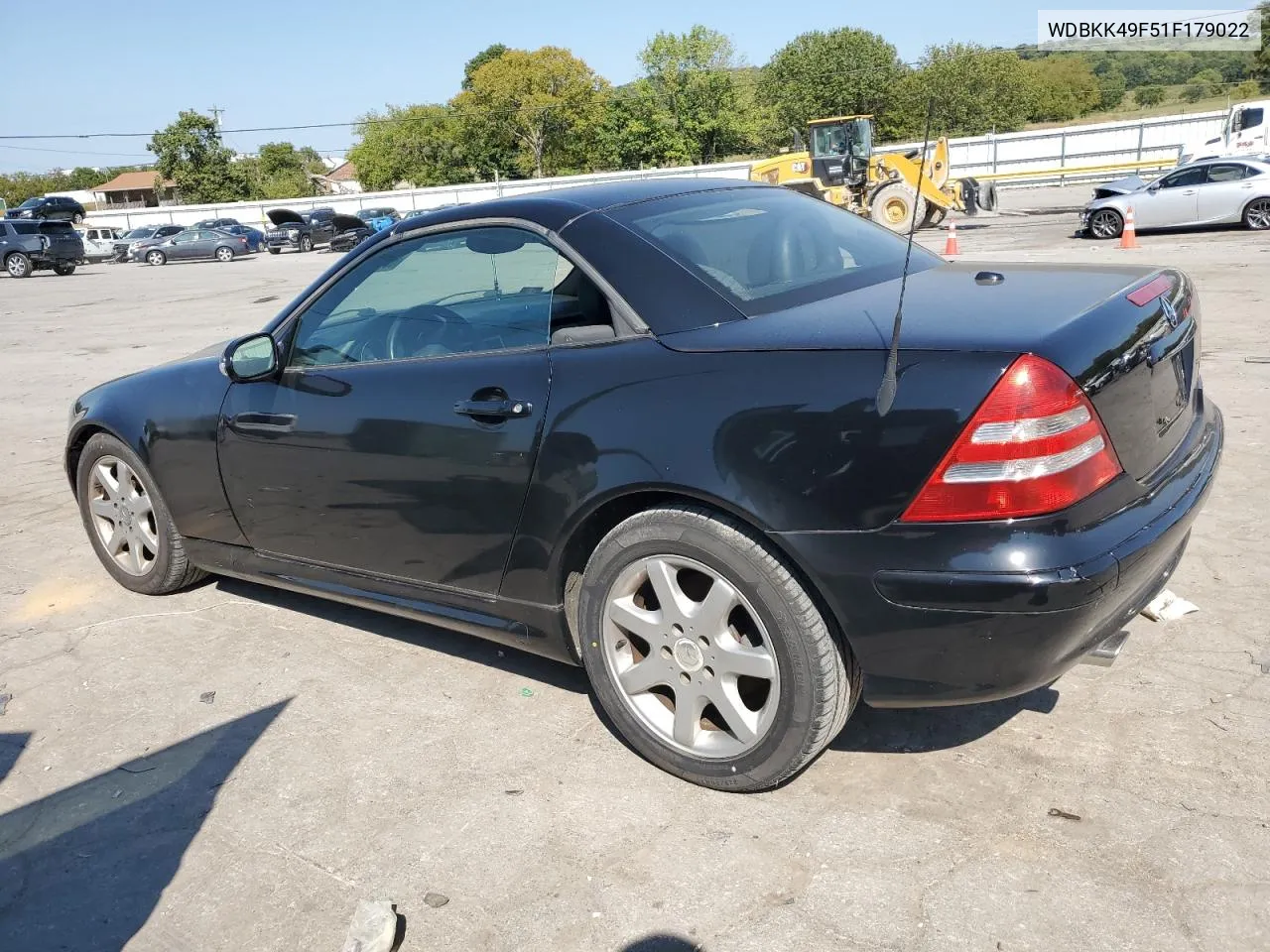 2001 Mercedes-Benz Slk 230 Kompressor VIN: WDBKK49F51F179022 Lot: 69114204