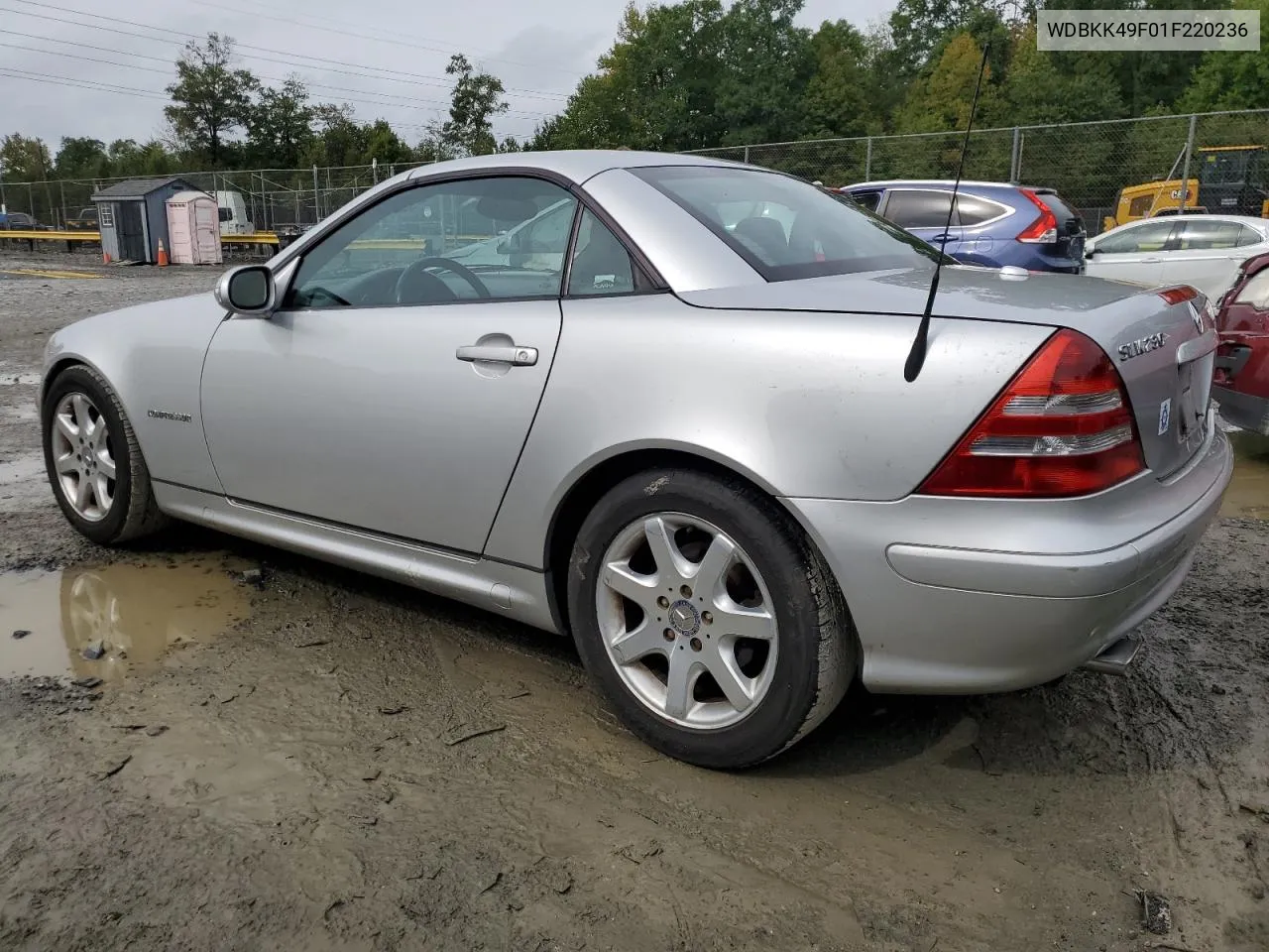 2001 Mercedes-Benz Slk 230 Kompressor VIN: WDBKK49F01F220236 Lot: 72992154