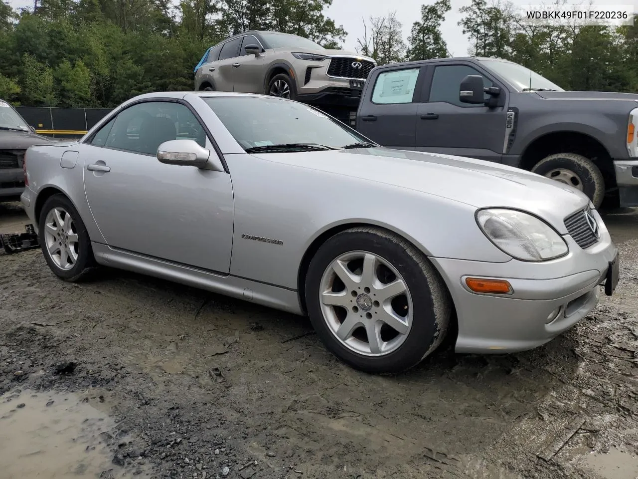 2001 Mercedes-Benz Slk 230 Kompressor VIN: WDBKK49F01F220236 Lot: 72992154