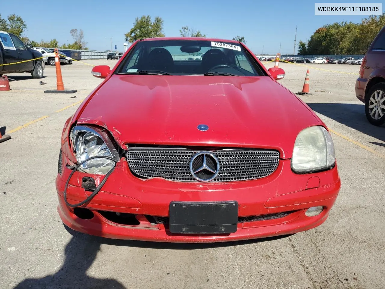 2001 Mercedes-Benz Slk 230 Kompressor VIN: WDBKK49F11F188185 Lot: 75287364