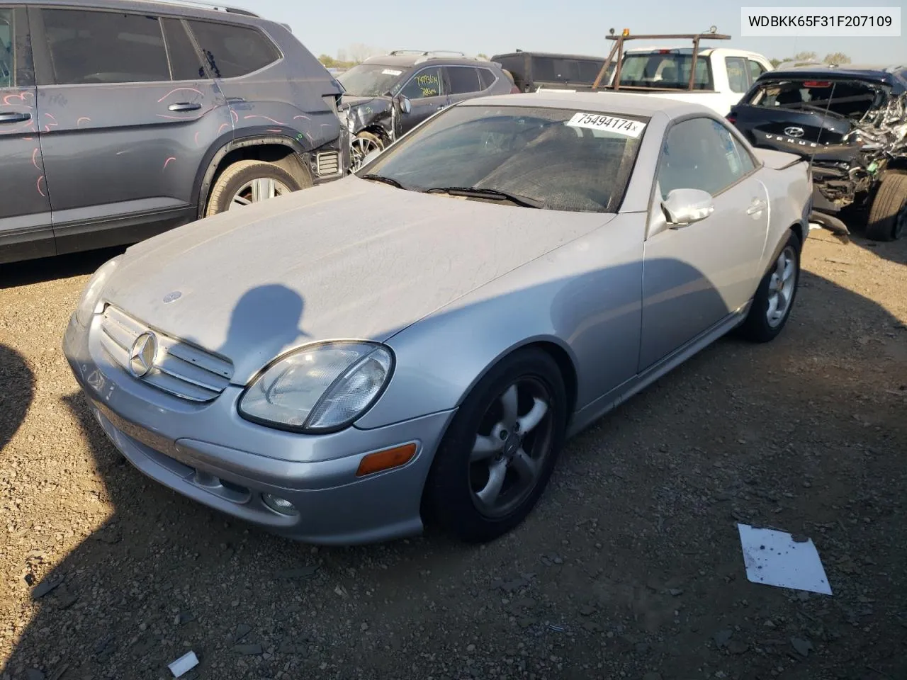 2001 Mercedes-Benz Slk 320 VIN: WDBKK65F31F207109 Lot: 75494174