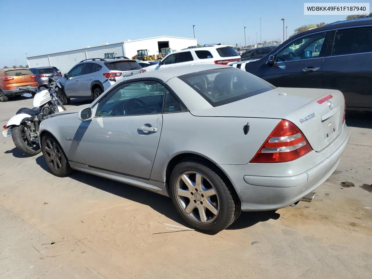 2001 Mercedes-Benz Slk 230 Kompressor VIN: WDBKK49F61F187940 Lot: 76110434