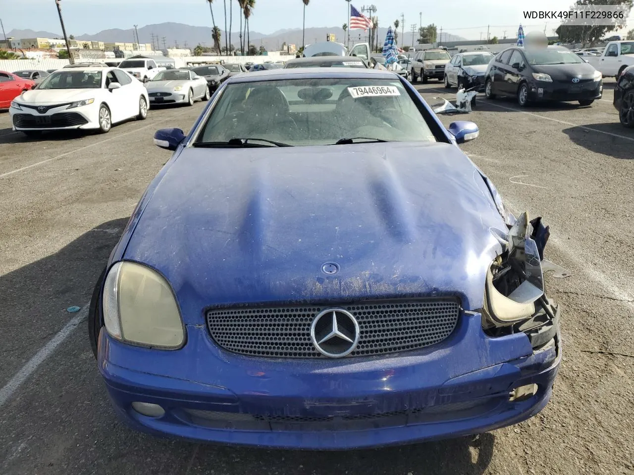 2001 Mercedes-Benz Slk 230 Kompressor VIN: WDBKK49F11F229866 Lot: 79446964