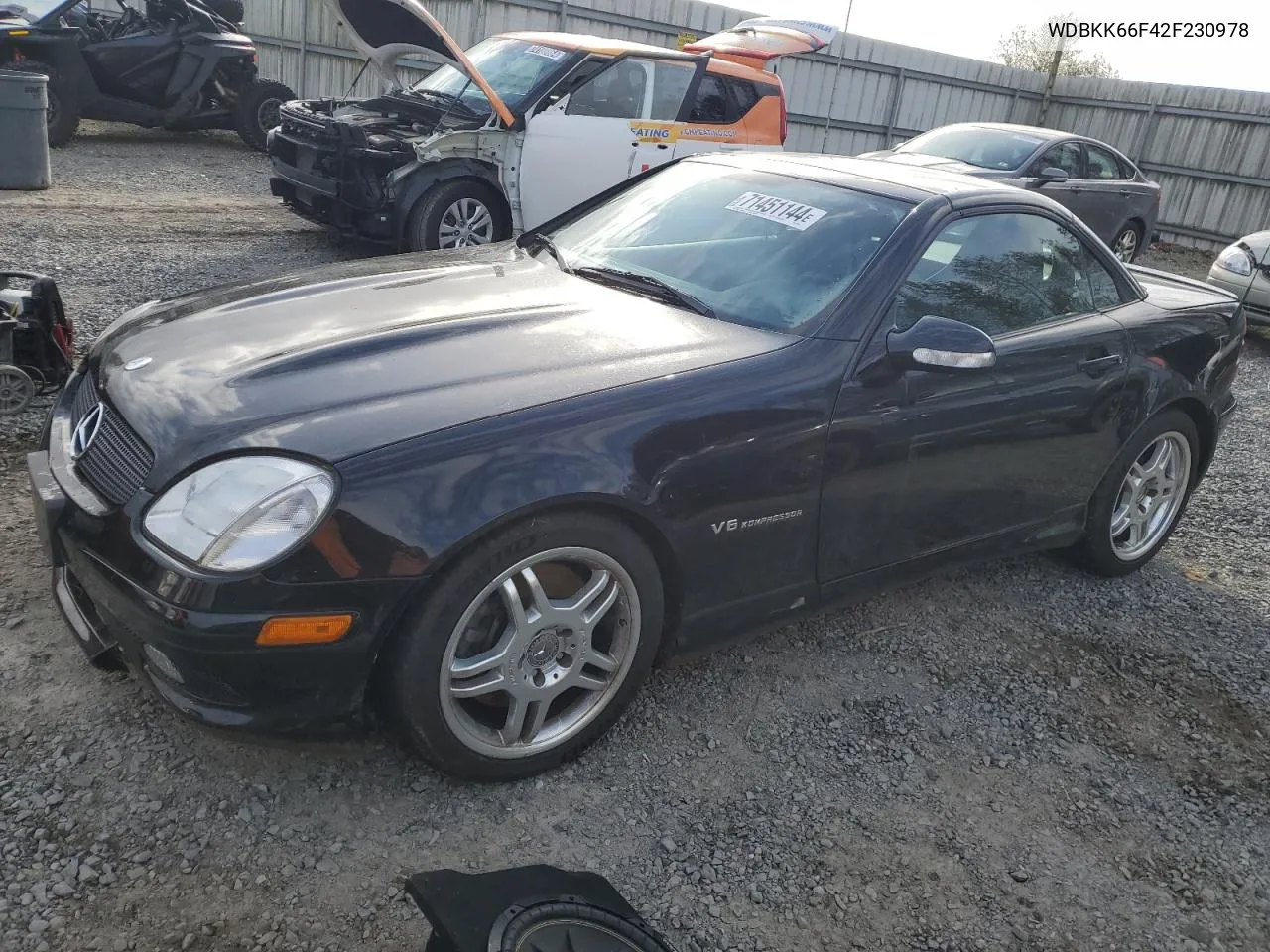 2002 Mercedes-Benz Slk 32 Amg Kompressor VIN: WDBKK66F42F230978 Lot: 71451144