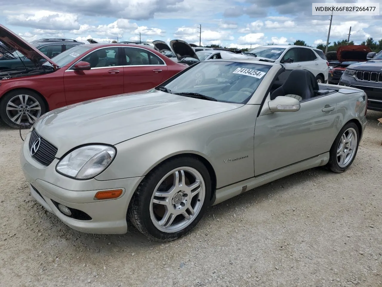 2002 Mercedes-Benz Slk 32 Amg Kompressor VIN: WDBKK66F82F266477 Lot: 74134254