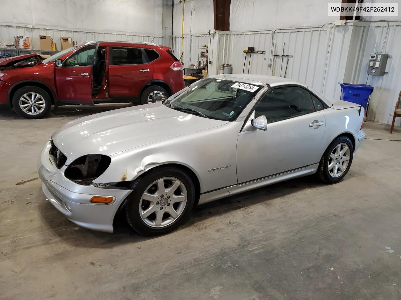 2002 Mercedes-Benz Slk 230 Kompressor VIN: WDBKK49F42F262412 Lot: 74314334