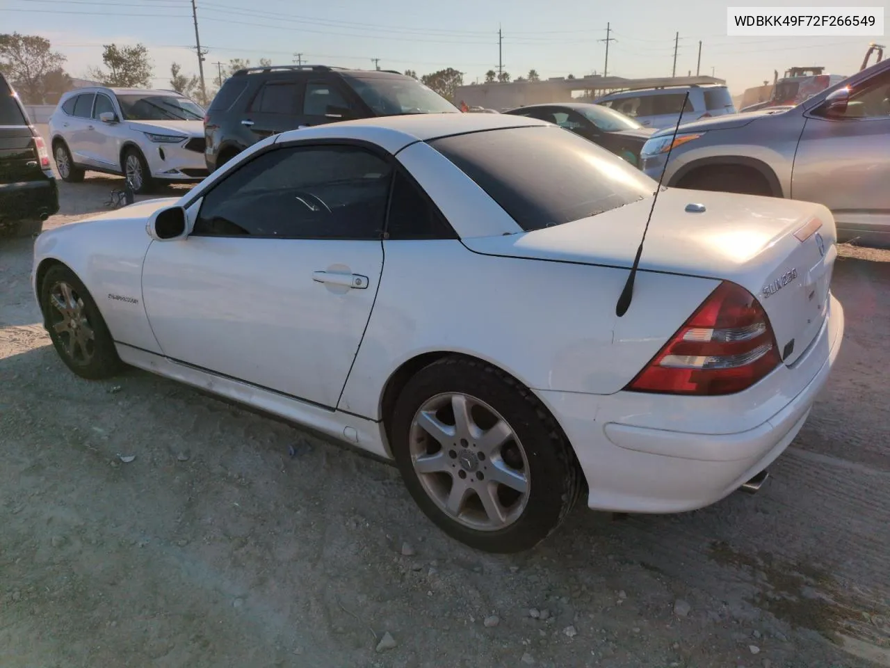 2002 Mercedes-Benz Slk 230 Kompressor VIN: WDBKK49F72F266549 Lot: 74991154