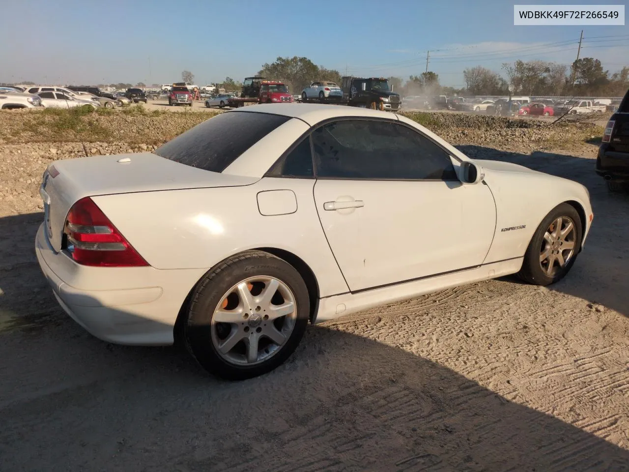 2002 Mercedes-Benz Slk 230 Kompressor VIN: WDBKK49F72F266549 Lot: 74991154