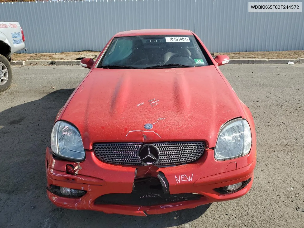 2002 Mercedes-Benz Slk 320 VIN: WDBKK65F02F244572 Lot: 78491404