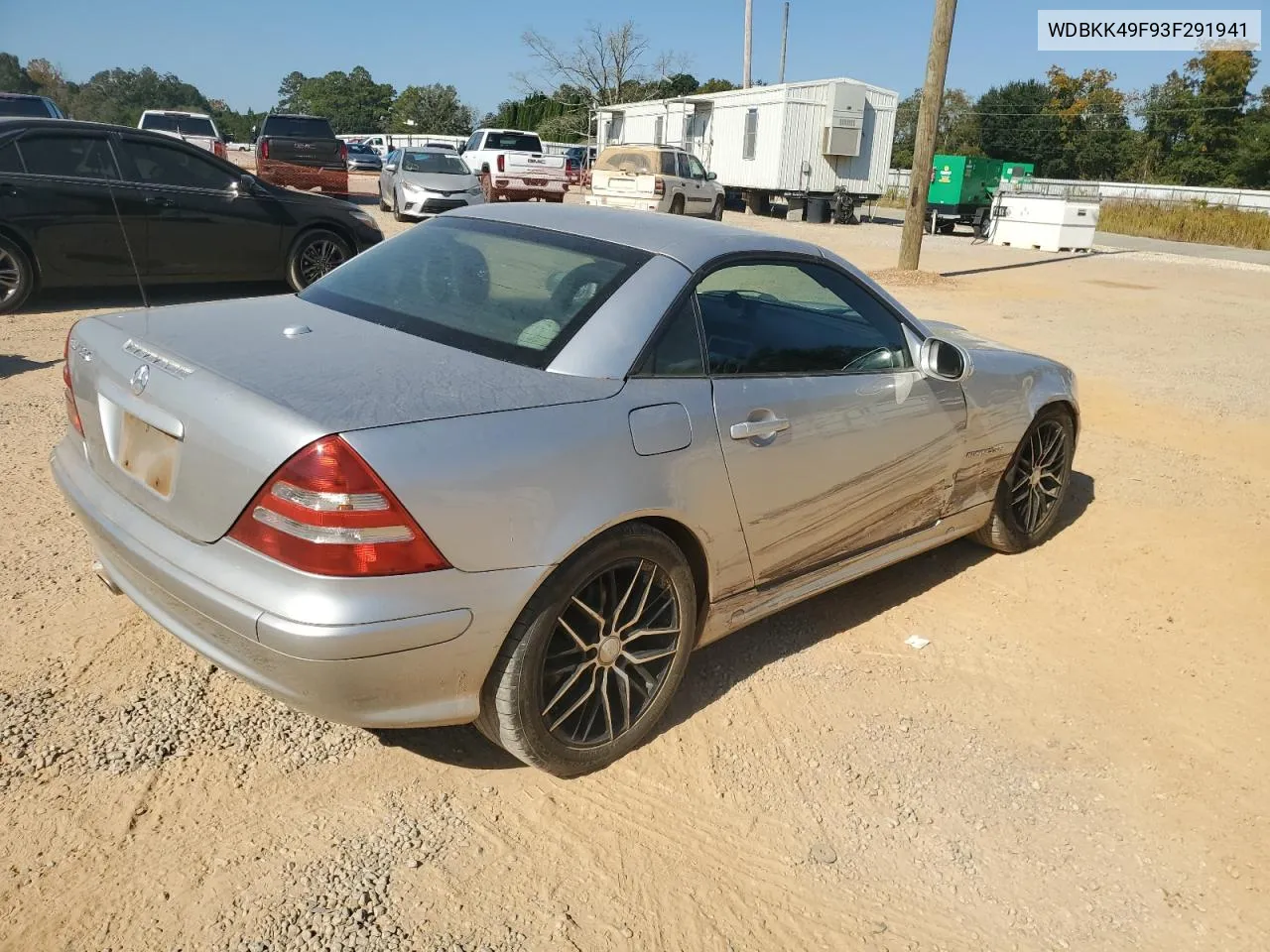 2003 Mercedes-Benz Slk 230 Kompressor VIN: WDBKK49F93F291941 Lot: 76016754