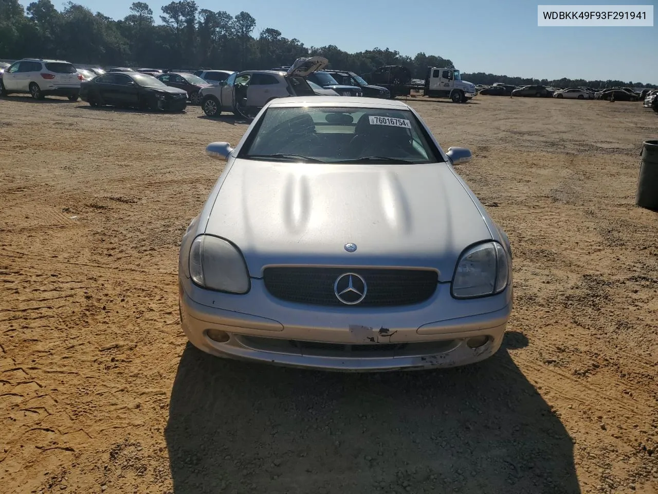 2003 Mercedes-Benz Slk 230 Kompressor VIN: WDBKK49F93F291941 Lot: 76016754