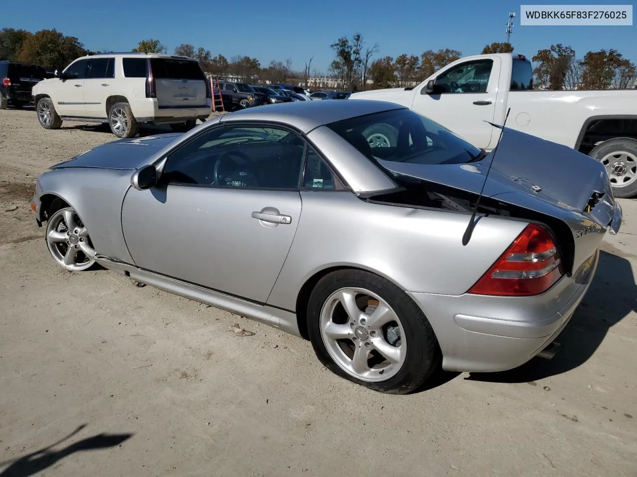 2003 Mercedes-Benz Slk 320 VIN: WDBKK65F83F276025 Lot: 76887044