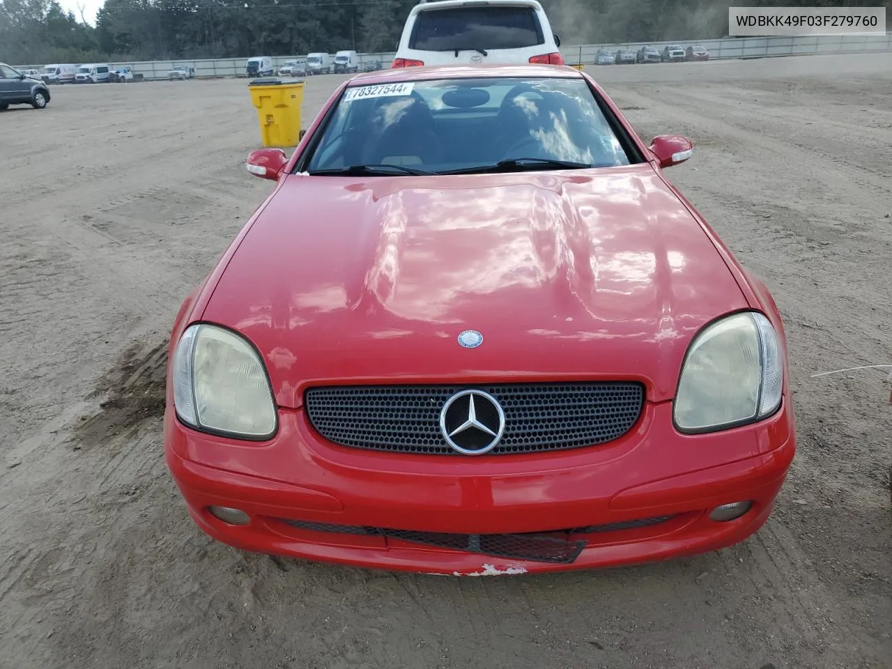 2003 Mercedes-Benz Slk 230 Kompressor VIN: WDBKK49F03F279760 Lot: 78327544