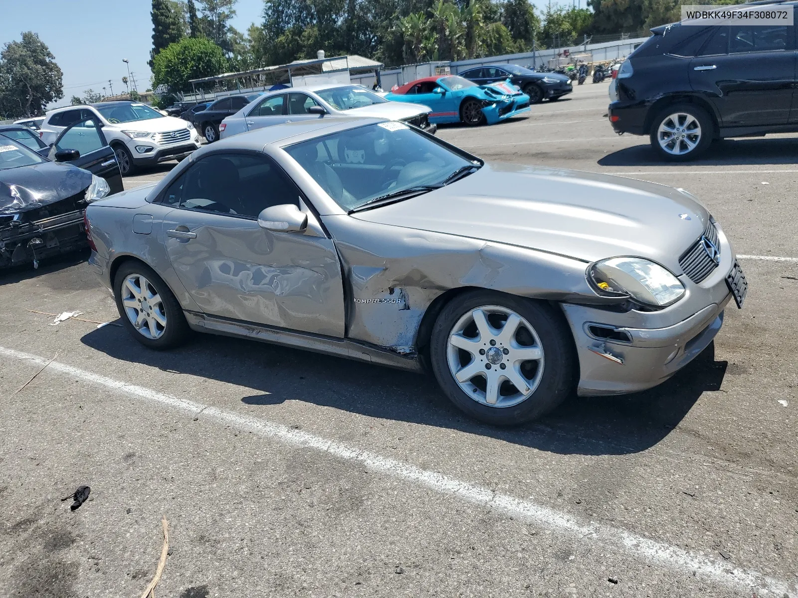 2004 Mercedes-Benz Slk 230 Kompressor VIN: WDBKK49F34F308072 Lot: 65038624