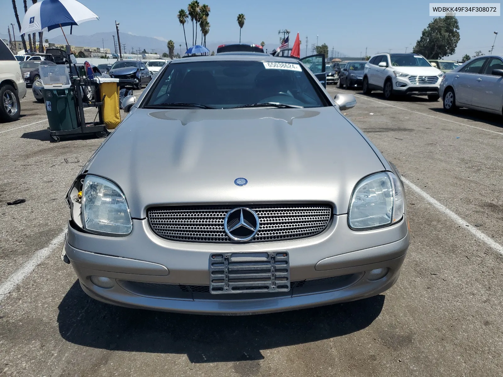 2004 Mercedes-Benz Slk 230 Kompressor VIN: WDBKK49F34F308072 Lot: 65038624