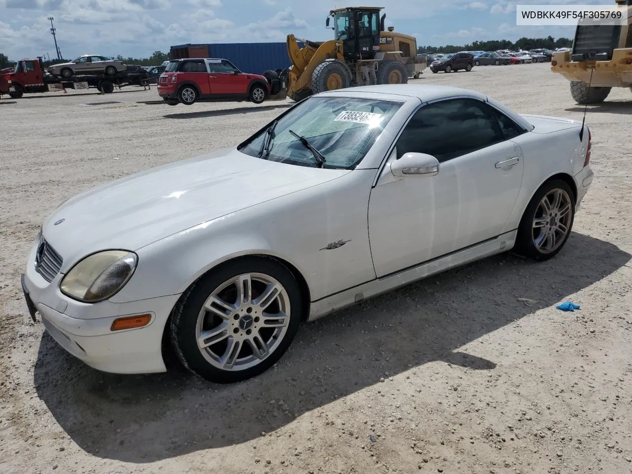 2004 Mercedes-Benz Slk 230 Kompressor VIN: WDBKK49F54F305769 Lot: 73852484