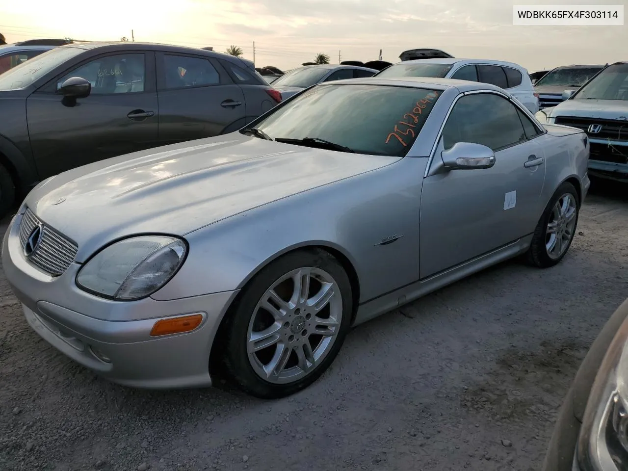 2004 Mercedes-Benz Slk 320 VIN: WDBKK65FX4F303114 Lot: 75120644