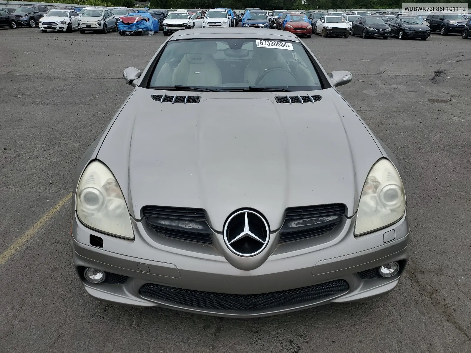 2006 Mercedes-Benz Slk 55 Amg VIN: WDBWK73F86F101112 Lot: 67330604