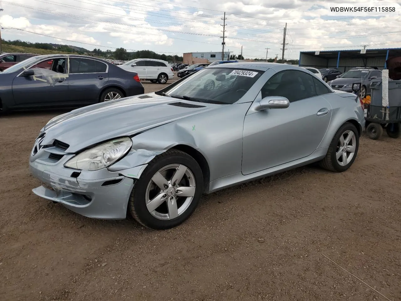 2006 Mercedes-Benz Slk 280 VIN: WDBWK54F56F115858 Lot: 70429324