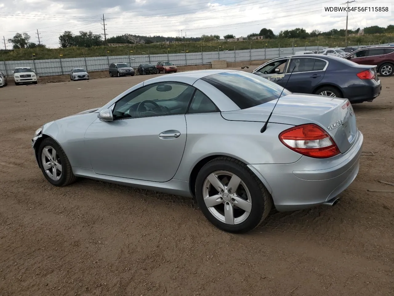 2006 Mercedes-Benz Slk 280 VIN: WDBWK54F56F115858 Lot: 70429324